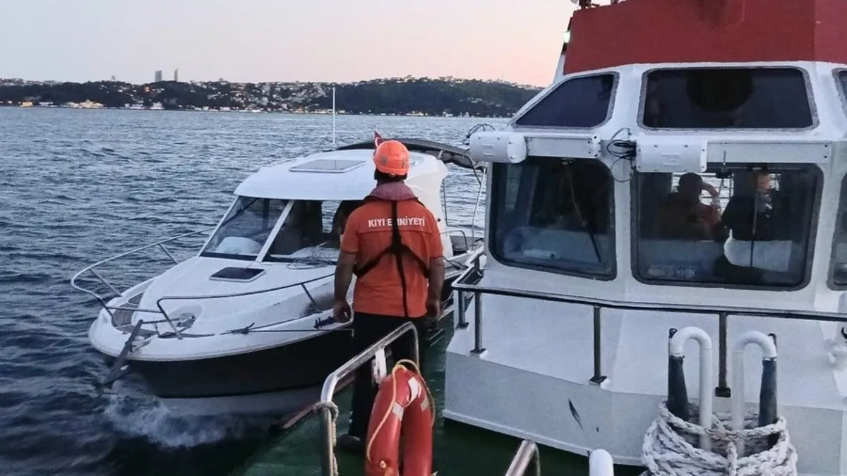 Sarıyer'de korkutan anlar! Tekne su aldı: 2 kişi son anda kurtarıldı