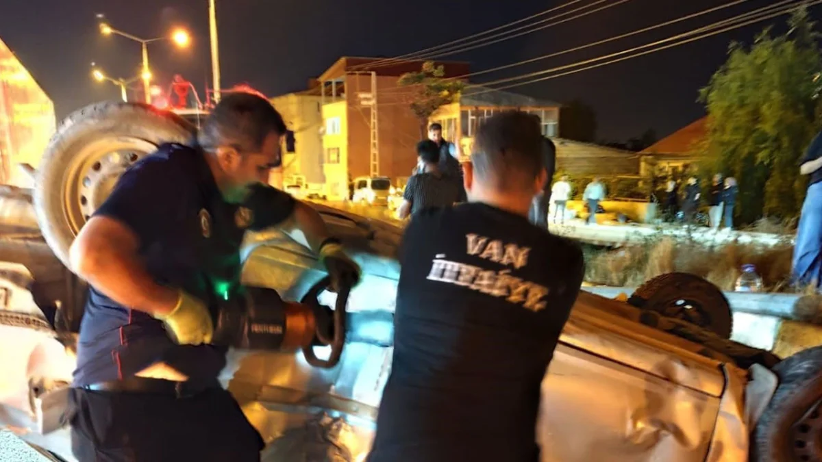 Kontrolden çıkan otomobil takla attı: 4 yaralı