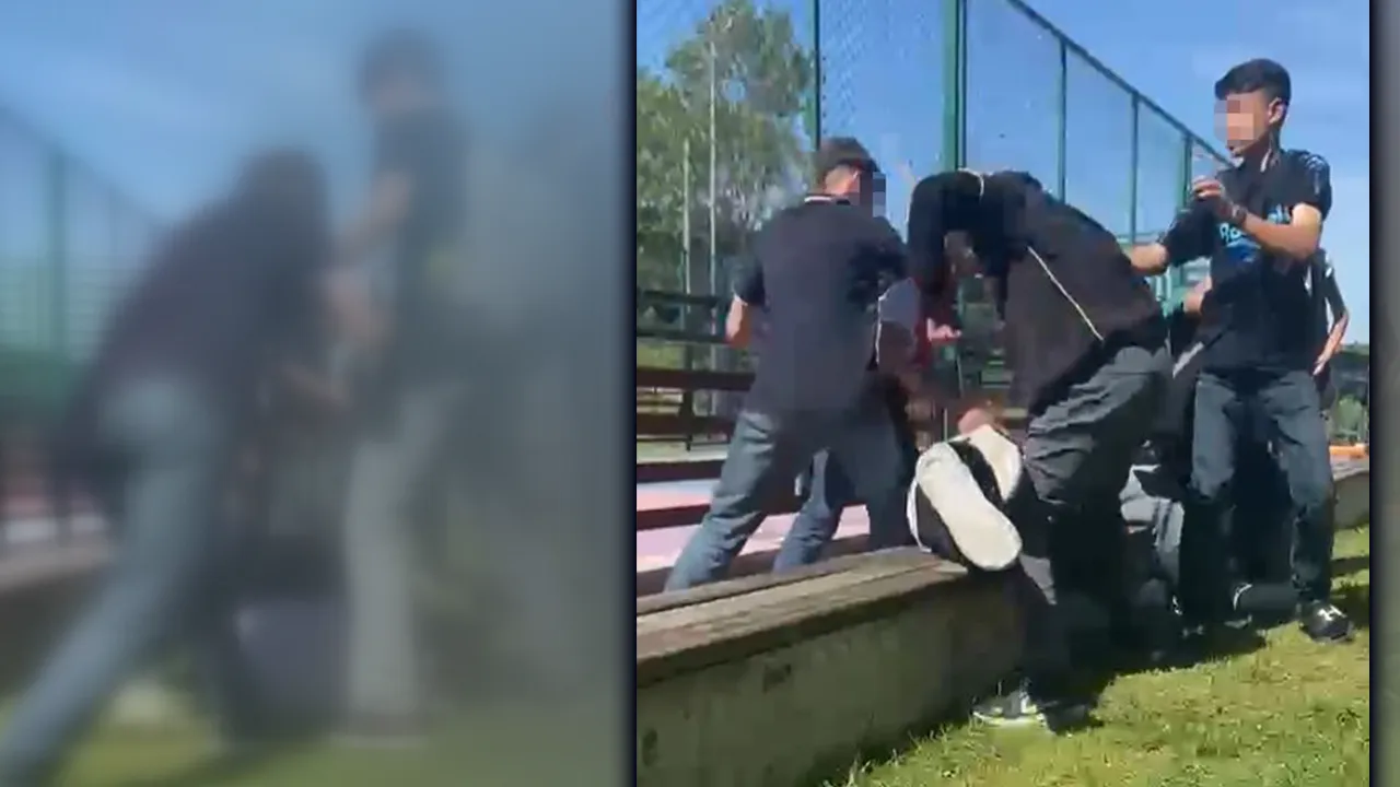 Korkunç bir akran zorbalığı daha! Dakikalarca yumrukladılar